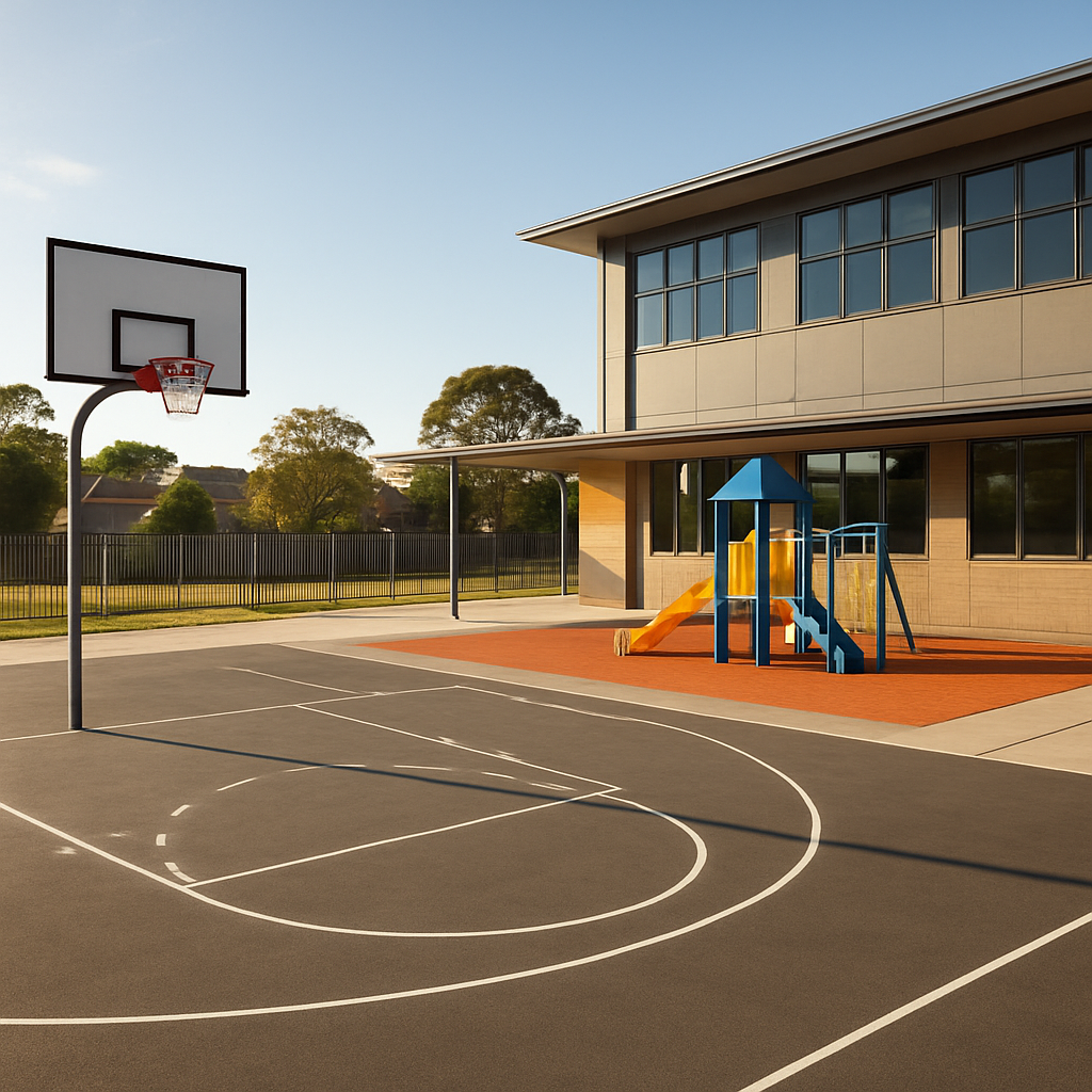 Outdoor play and activity space for before and after school care and vacation programs